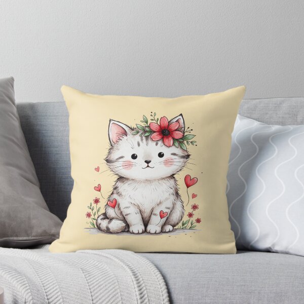 Item preview, an adorable fluffy cat designed and sold by 123ks.