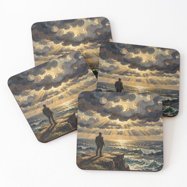 Item preview, Dramatic Ocean Cliff Scene – Painterly Light & Motion designed and sold by FotoworldEdel.