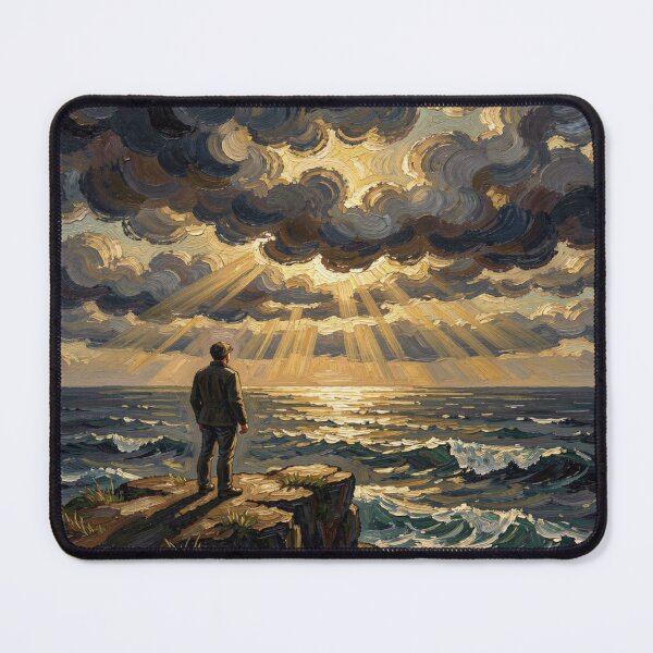 Item preview, Dramatic Ocean Cliff Scene – Painterly Light & Motion designed and sold by FotoworldEdel.