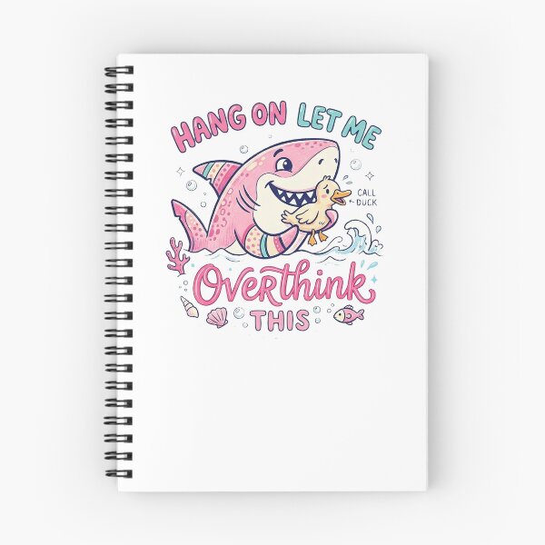 Item preview, Hang On Let Me Overthink This Funny Shark and Call Duck designed and sold by Yellowriversss.