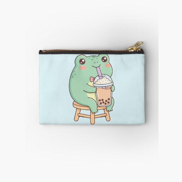 Item preview, Cute Frog Drinking Boba Tea Kawaii Aesthetic designed and sold by BrownHorse90s.