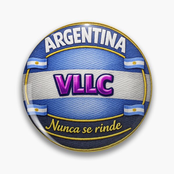 Item preview, ARGENTINA · VLLC · NEVER GIVES UP – Embroidered Patch designed and sold by Tienda Argentina.