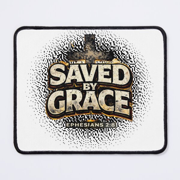Item preview, Saved By Grace | Ephesians 2:8 Vintage Christian Cross designed and sold by Jen.Lou.