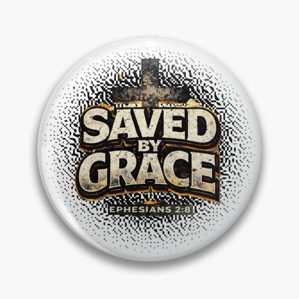 Item preview, Saved By Grace | Ephesians 2:8 Vintage Christian Cross designed and sold by Jen.Lou.