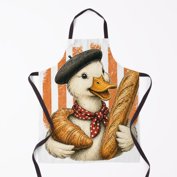 Aperçu de l'œuvre Canard français avec motif baguette créée et vendue par cookingtherapy.
