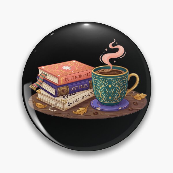 Item preview, Cozy Books and Coffee Illustration | Book Lover Aesthetic | Reading Nook | Cozy Autumn Vibes | Bookish Sticker, Mug & Journal Design designed and sold by StyloStudio.