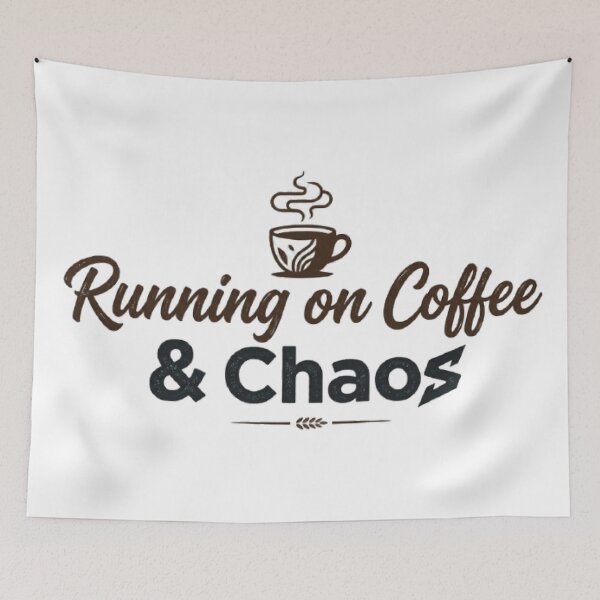 Item preview, Running on Coffee & Chaos T-Shirt | Funny Coffee Lover Quote | Cute Caffeine Graphic designed and sold by Faisal  Shah.