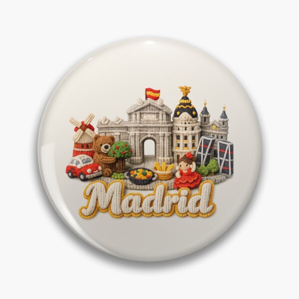 Item preview, Cute Knitted Madrid Landmark | Handmade Yarn City Travel Souvenir designed and sold by Moons Studio.