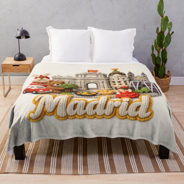 Item preview, Cute Knitted Madrid Landmark | Handmade Yarn City Travel Souvenir designed and sold by Moons Studio.