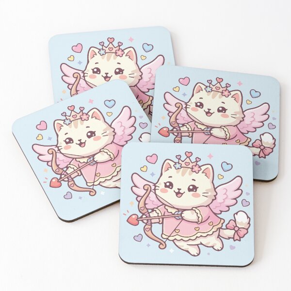 Item preview, Cute Cupid Cat Angel Valentine Princess designed and sold by BrownHorse90s.