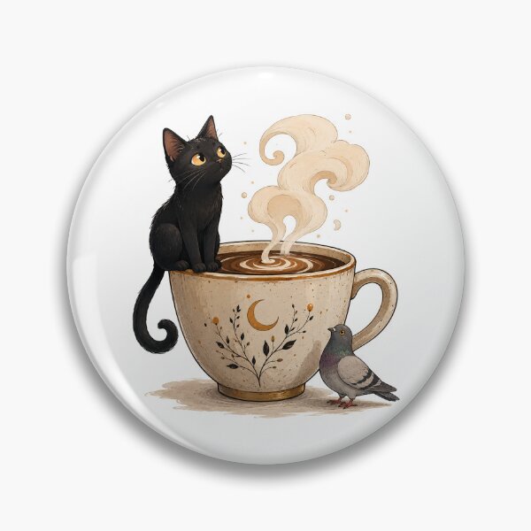 Item preview, Midnight Coffee Companions designed and sold by cat-and-pigeon.