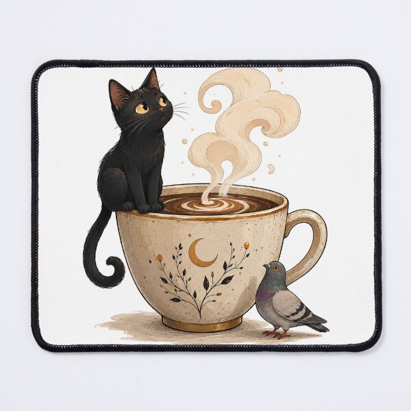 Item preview, Midnight Coffee Companions designed and sold by cat-and-pigeon.