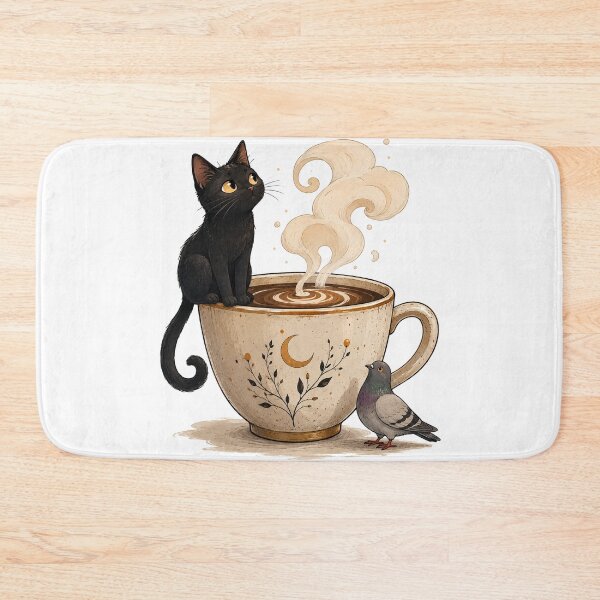Item preview, Midnight Coffee Companions designed and sold by cat-and-pigeon.
