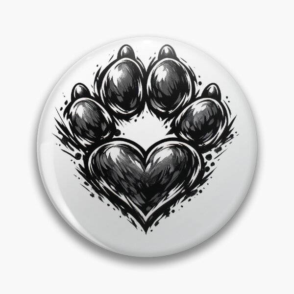 Item preview, stylised paw prints on my heart designed and sold by PCNZ12.