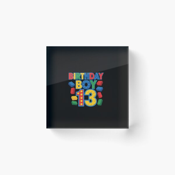 Item preview, Birthday Boy 13 Thirteenth Birthday Building Blocks Teenager designed and sold by PopStars1993.