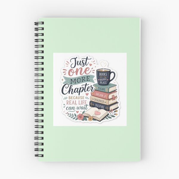 Item preview, Just One More Chapter Book Lover Sticker | Cute Reading Quote | Bookish Aesthetic | Bibliophile Gift | Cozy Reader Decal designed and sold by StyloStudio.