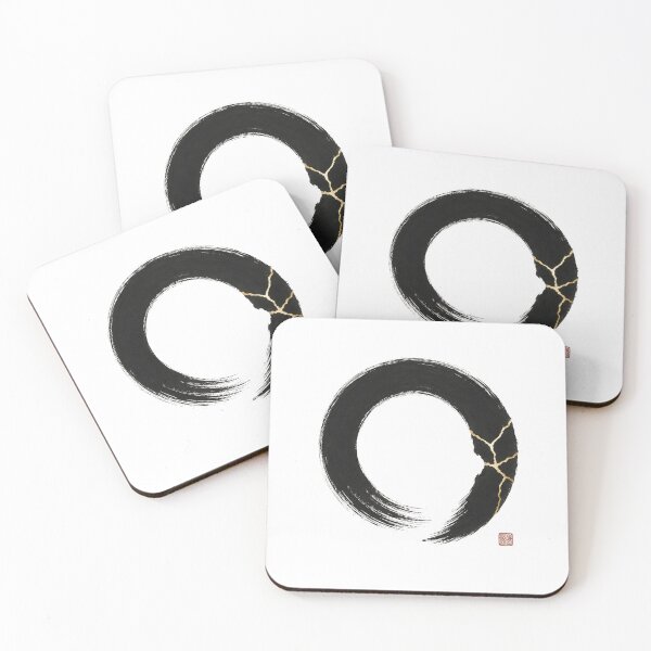 Item preview, Kintsugi Enso Fracture – Japanese Zen Circle Wabi Sabi Design designed and sold by OblivionRise.