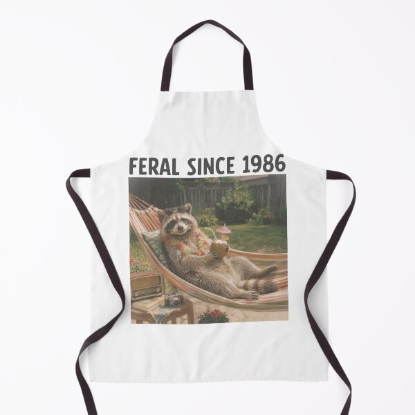 Item preview, 40th Birthday Shirt Feral and Forty Tee Funny Raccoon Gift for Her Him Sarcastic Fortieth Birthday Top designed and sold by LessIsLoud.