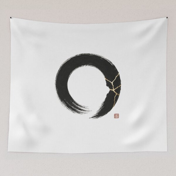 Item preview, Kintsugi Enso Fracture – Japanese Zen Circle Wabi Sabi Design designed and sold by OblivionRise.