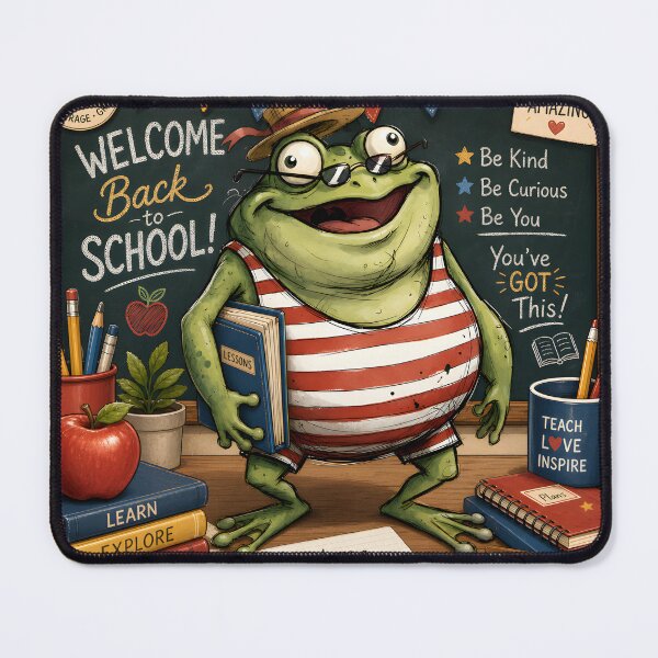 Item preview, Back to School Frog PNG, Teacher Classroom Decor, Cute Frog Teacher Clipart, Welcome Back to School, Sublimation Design, Printable PNG designed and sold by LinaDesign Store.