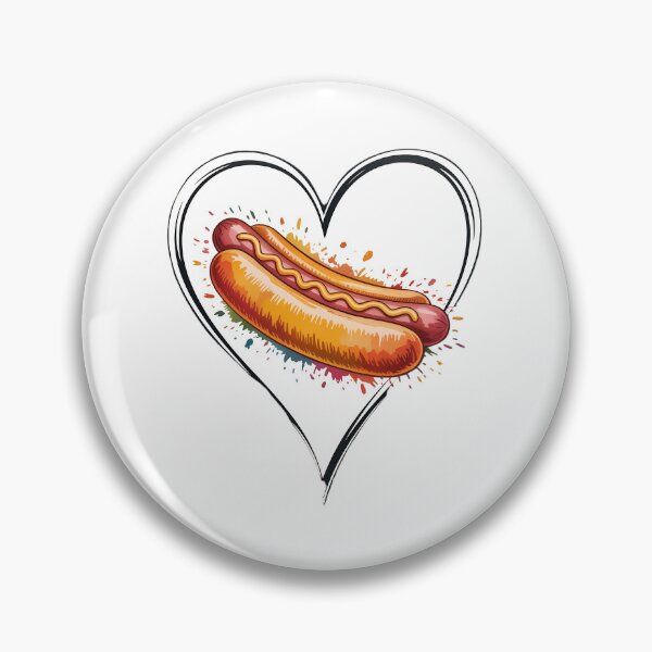 Item preview, Hotdog Is My Valentine I Love Hot-Dog I Heart Hotdog Graphic designed and sold by SapfireStuArt.