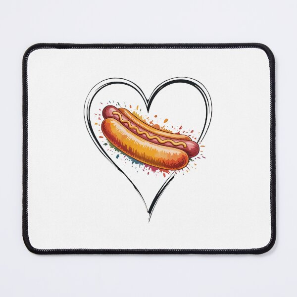 Item preview, Hotdog Is My Valentine I Love Hot-Dog I Heart Hotdog Graphic designed and sold by SapfireStuArt.