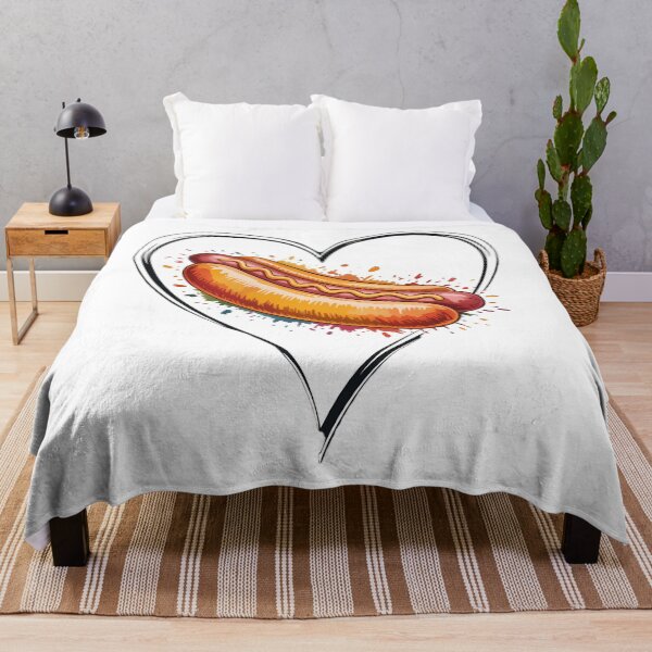 Item preview, Hotdog Is My Valentine I Love Hot-Dog I Heart Hotdog Graphic designed and sold by SapfireStuArt.
