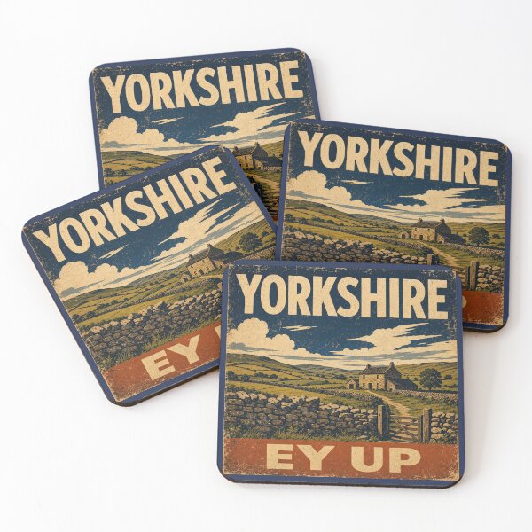 Item preview, Yorkshire Ey Up - Vintage Travel Poster Yorkshire Dales Heritage Design designed and sold by bumbledown.