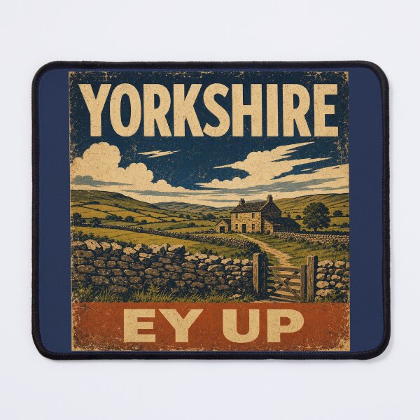Item preview, Yorkshire Ey Up - Vintage Travel Poster Yorkshire Dales Heritage Design designed and sold by bumbledown.