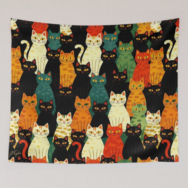 Item preview, A Clowder of Cats designed and sold by JacquiTaylorArt.