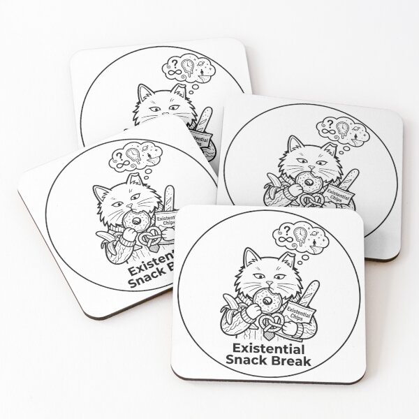 Item preview, Existential Snack Break Cat designed and sold by Meow-gical Wear.