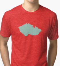 Czech Republic Love in Mint Tri-blend T-Shirt