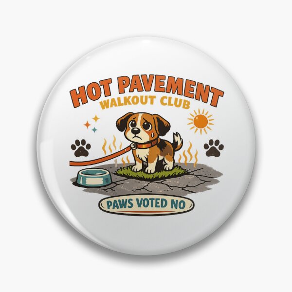 Item preview, Hot Pavement Walkout Club Funny Summer Dog Safety Design designed and sold by Concrete Coffee Studio.