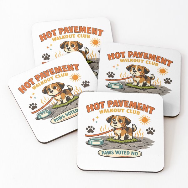 Item preview, Hot Pavement Walkout Club Funny Summer Dog Safety Design designed and sold by Concrete Coffee Studio.