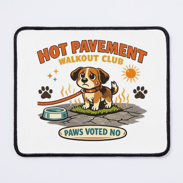 Item preview, Hot Pavement Walkout Club Funny Summer Dog Safety Design designed and sold by Concrete Coffee Studio.