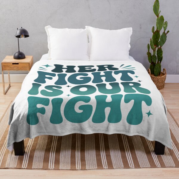 Item preview, Her Fight Is Our Fight Ovarian Cancer Awareness designed and sold by SapfireStuArt.