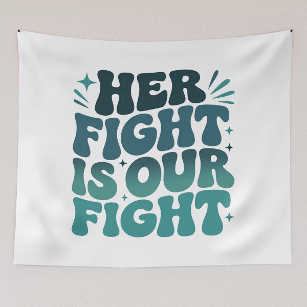 Item preview, Her Fight Is Our Fight Ovarian Cancer Awareness designed and sold by SapfireStuArt.