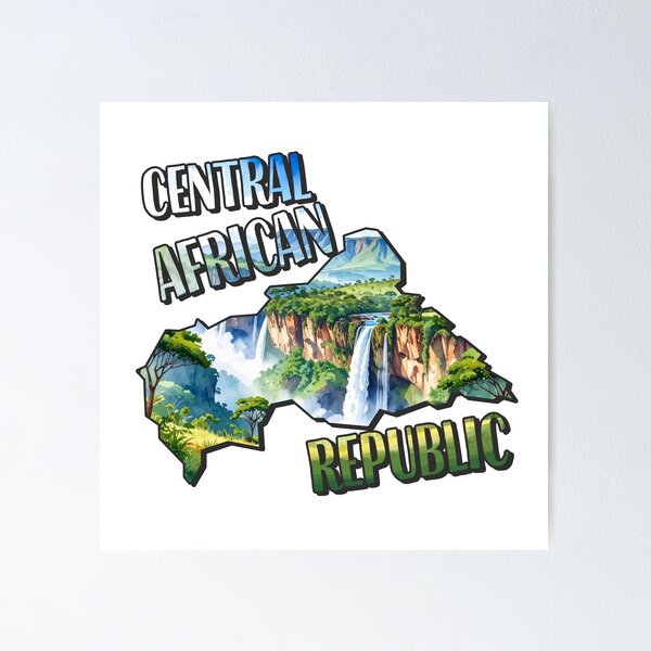 Item preview, Central Africa Watercolor Map designed and sold by Motivburg.