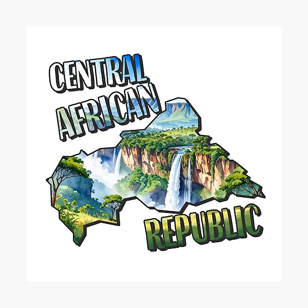 Item preview, Central Africa Watercolor Map designed and sold by Motivburg.