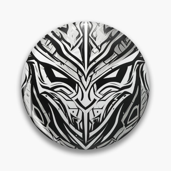 Item preview, Monochrome Tribal Wolf Mask Vector Illustration designed and sold by Artisan Finds Online.