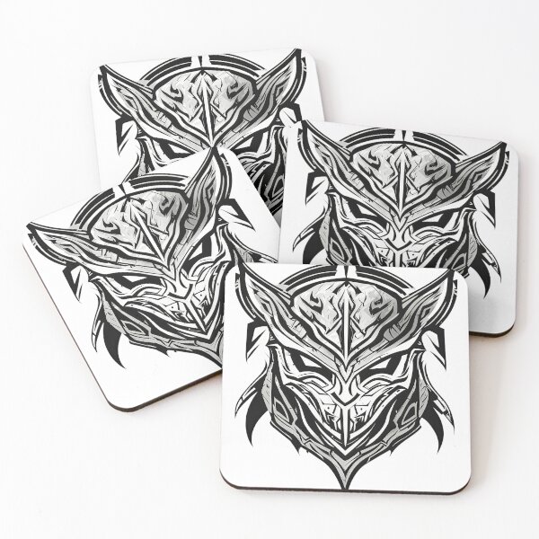 Item preview, Monochrome Tribal Wolf Mask Vector Illustration designed and sold by Artisan Finds Online.