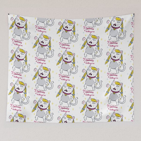 Item preview, My Lowerback Is Killing Me Funny Stressed Cat Meme designed and sold by VelourEmber.