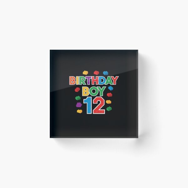Item preview, Birthday Boy 12 Twelve Year Old Building Blocks Party Celebration designed and sold by PopStars1993.