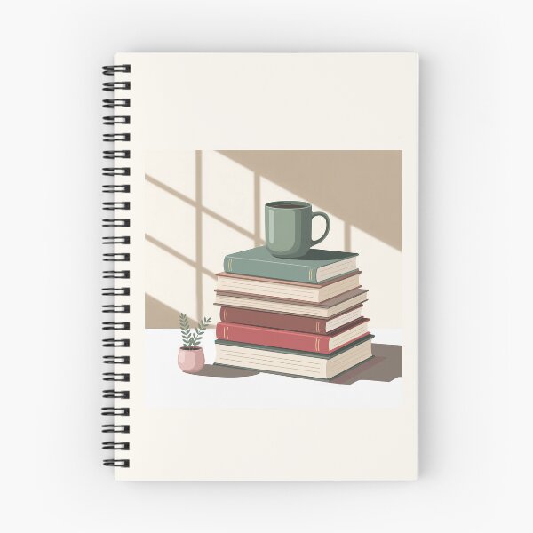Item preview, Cozy Book Stack Desk Art designed and sold by TrendMorphic.