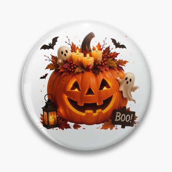 Item preview, Cute Halloween Pumpkin with Ghosts designed and sold by TTStudio.
