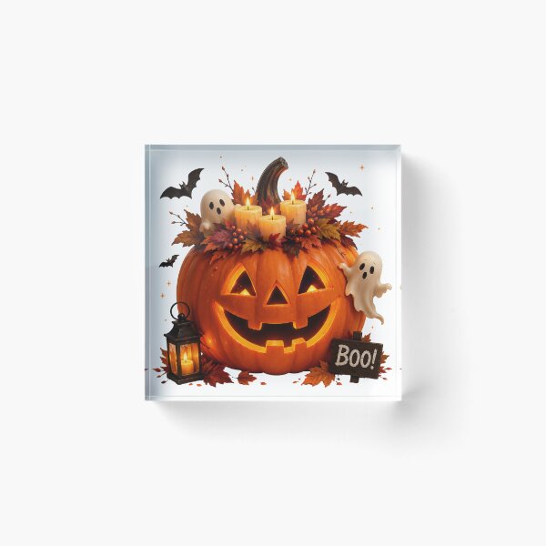 Item preview, Cute Halloween Pumpkin with Ghosts designed and sold by TTStudio.