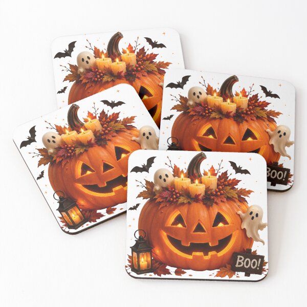 Item preview, Cute Halloween Pumpkin with Ghosts designed and sold by TTStudio.