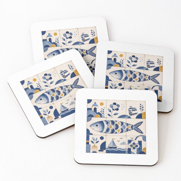Item preview, Minimalist Azulejo Sardine designed and sold by Little Sardine Studio.