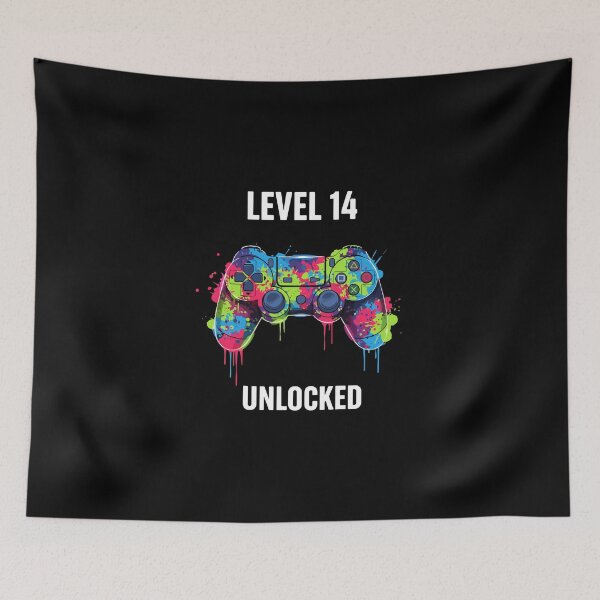 Item preview, Level 14 Unlocked Fourteenth Birthday Gaming Teenager Gamer designed and sold by PopStars1993.