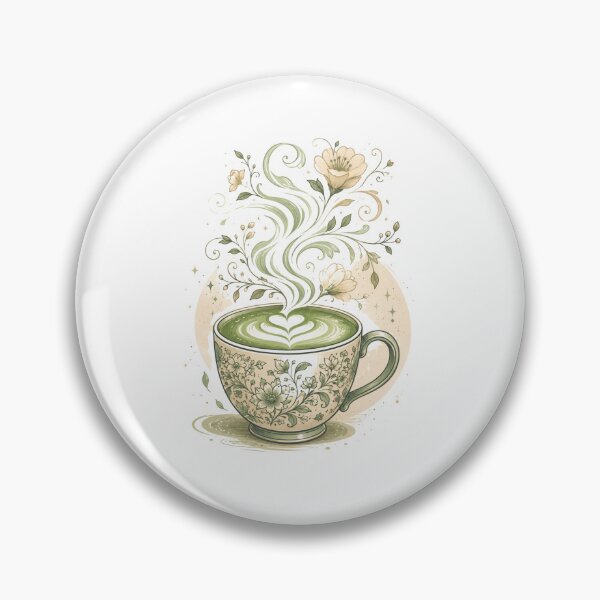Item preview, Floral Matcha Latte Cup designed and sold by BrewmarkStudio.